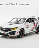 1:32 HONDA CIVIC TYPE-R Alloy Car Model Diecasts & Toy Vehicles Metal Sports Car Model Sound and Light Collection Modified White - IHavePaws
