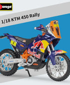 Bburago 1:18 2019 KTM 450 Rally 1 Red Bull Alloy Racing Motorcycle Model Diecast Metal Track Motorcycle Model Childrens Toy Gift - IHavePaws
