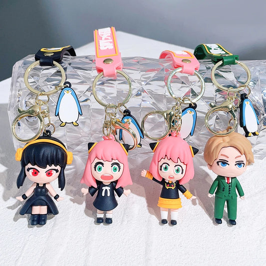 Anime Spy X Family Keychain PVC Cartoon Key Chain Loid Forger Anya Forger Yor Forger Action Figures Keyring Bag Pendant Gifts - ihavepaws.com