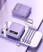 PowerFlow 4-in-1 Super Fast Charging Mini Power Bank - 30000mAh Purple / 10000mAh - IHavePaws