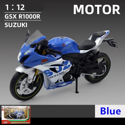 1:12 Suzuki GSX-R1000R Alloy Racing Motorcycle Model Diecast GSX Blue Retail box - IHavePaws