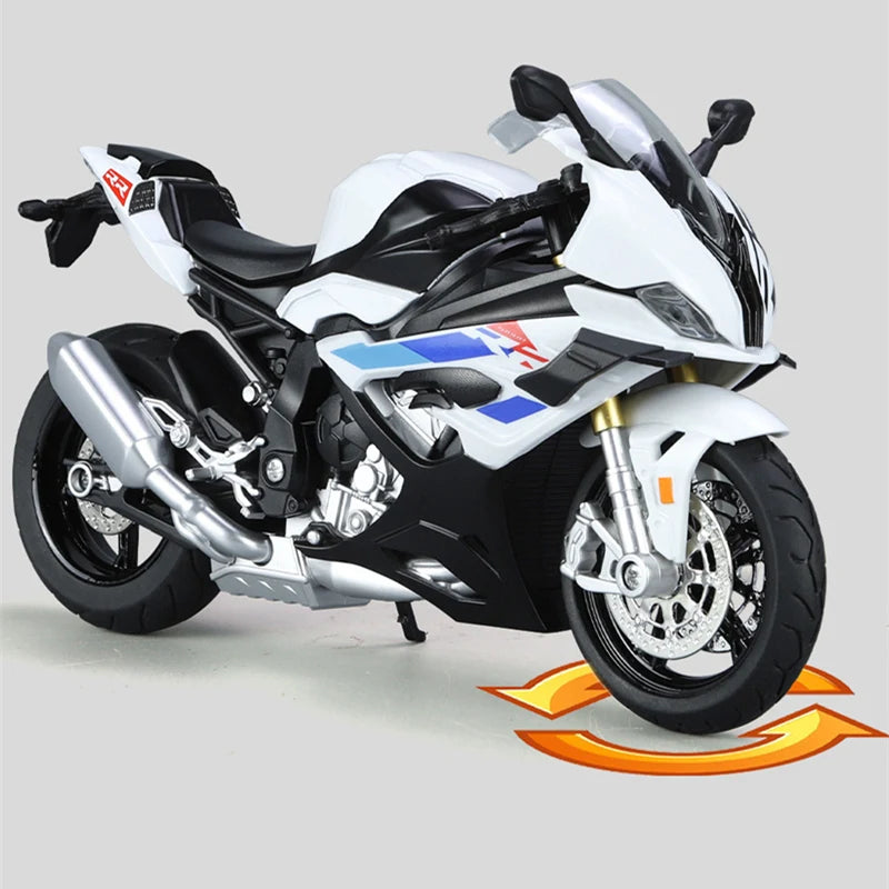 1/12 2013 S1000RR M Version Alloy Racing Motorcycle Diecast Metal Street Sports Motorcycle Model Sound Light Childrens Toys Gift