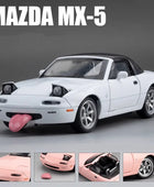 1:32 MAZDA MX-5 Alloy Sports Car Model Diecast Metal Toy Car Vehicle Model High Simulation Sound and Light Collection Kids Gifts White - IHavePaws
