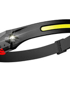 Running Headlamp USB C Rechargeable Built-in Battery Strong Light Fishing Reading Headlight with Tail Red and White Light 001 - IHavePaws
