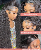 Deep Wave 13x6/13x4 HD Transparent Lace Front Human Hair Wigs  Brazilian Curly Human Hair Wig  4*4 HD Lace Closure Wigs