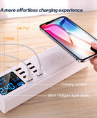 8 Ports LED Display USB Charger Wireless Charger Fast Charging Station Phone Charger Adapter For iPhone Xiaomi Samsung Huawei