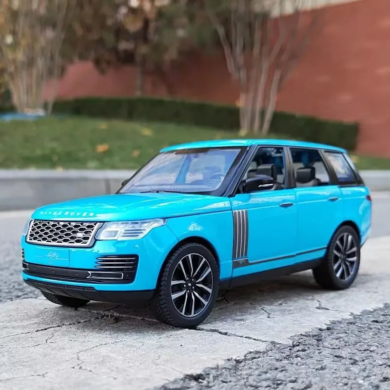 1/24 Range Rover Sports SUV Alloy Car Model Diecasts Metal Toy Off-road Vehicles Car Model Simulation Sound and Light Kids Gifts Blue - IHavePaws