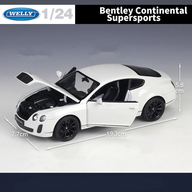 WELLY 1:24 Bentley Continental Supersports GT Alloy Luxy Car Model Diecast Simulation Metal Toy Vehicles Car Model Children Gift - IHavePaws