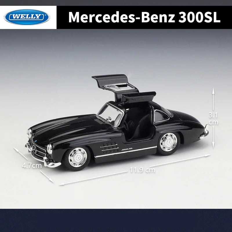 Welly 1:36 Mercedes-Benz 300SL Alloy Car Model Diecasts Metal Toy Car Model Simulation Door Can Opened Collection Childrens Gift - IHavePaws