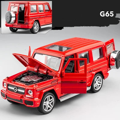 1:32 G65 G63SUV Alloy Car Model Diecasts & Toy Metal Off-road Vehicles Car Model Simulation Sound Light Collection Kids Toy Gift Red - IHavePaws