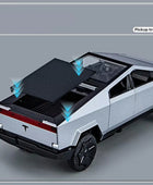 1/32 Tesla Cybertruck Pickup Trailer Alloy Car Model Diecasts Metal Off-road Vehicles Truck Model - IHavePaws