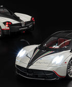 Large Size 1/18 Pagani Huayra Dinastia Alloy Sports Car Model Diecasts Metal Racing Car Model Sound and Light Childrens Toy Gift