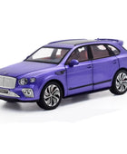 1:24 Bentayga SUV Alloy Luxy Car Model Diecast Metal Toy Vehicles Car Model Simulation Sound and Light Collection Childrens Gift Purple - IHavePaws