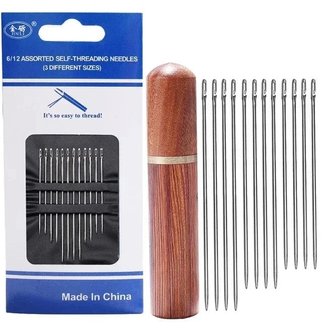 12PCS Side Holes Blind Needles Sewing Stainless Steel Style C - IHavePaws