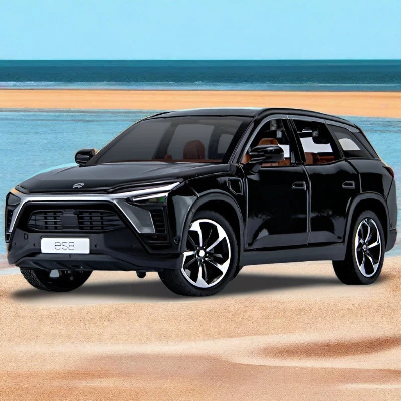 1:24 NIO ES8 SUV Alloy New Energy Car Model Diecasts Metal Toy Vehicles Car Model Simulation Sound and Light Childrens Toys Gift Black - IHavePaws