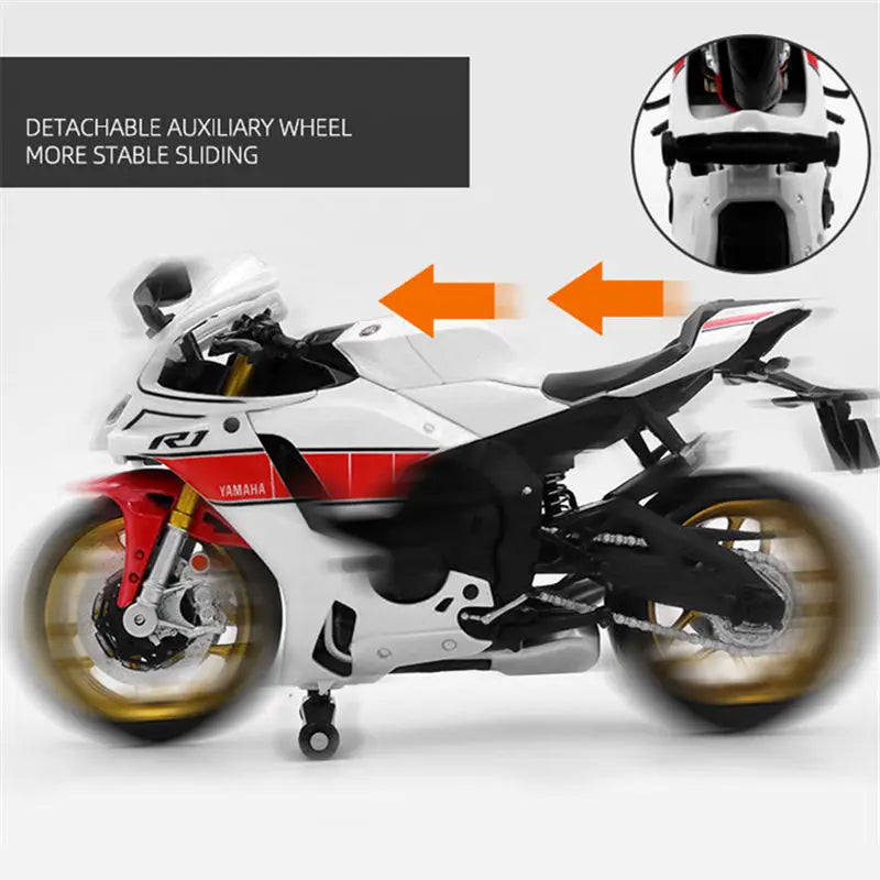 1:12 YZF-R1M Alloy Racing Motorcycle Model Simulation Diecasts Metal Cross-Country Motorcycle Model Collection Kids Gifts