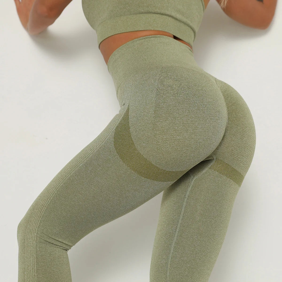 Women Yoga Pants Leggings High Waist Exercise Sports Trousers Running Fitness Gym Leggings Hip Lifting Femme Pants Light green / XL - IHavePaws