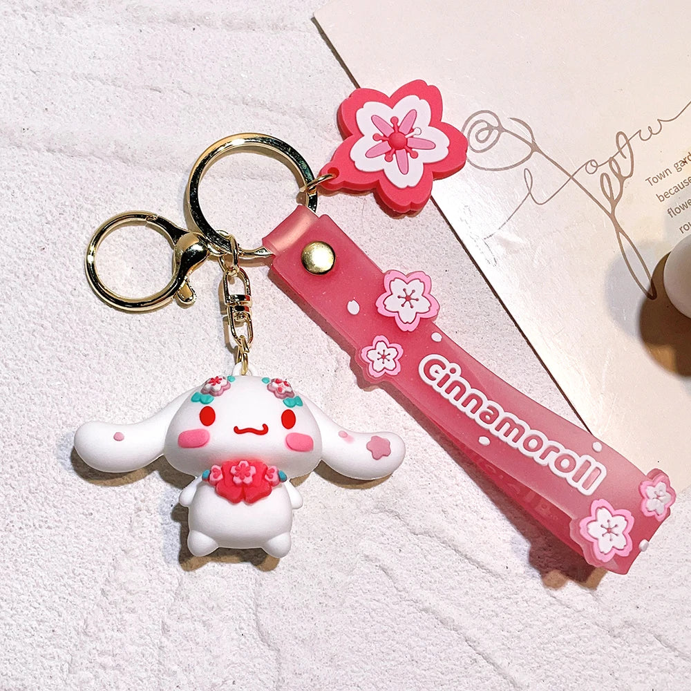 1PC Cute Sanrio Series Keychain For Men Colorful Keyring Accessories For Bag Key Purse Backpack Birthday Gifts SLO 41 - ihavepaws.com