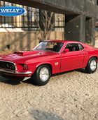 WELLY 1:24 Ford Mustang Boss 429 Alloy Sports Car Model Diecasts Metal Toy Classic Vehicles Car Model Simulation Childrens Gifts - IHavePaws