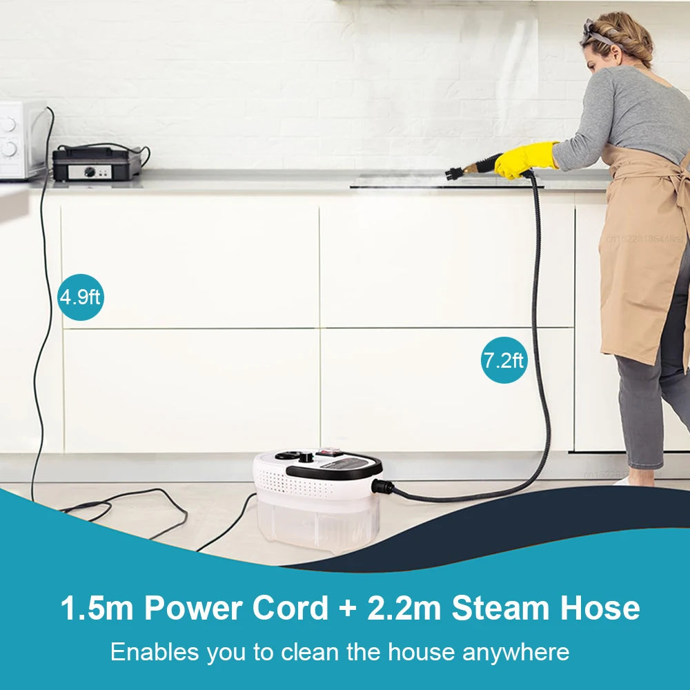Steam Cleaner 2500W High Pressure Steam Cleaner Handheld High Temperature Steam Cleaner For Home Kitchen Bathroom Car Cleaning - IHavePaws