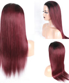 T99J Burgundy Straight Glueless Wig Human Hair Ready To Wear And Go PrePlucked For Women Pre cut 5x5 Hd Lace Closure Wigs