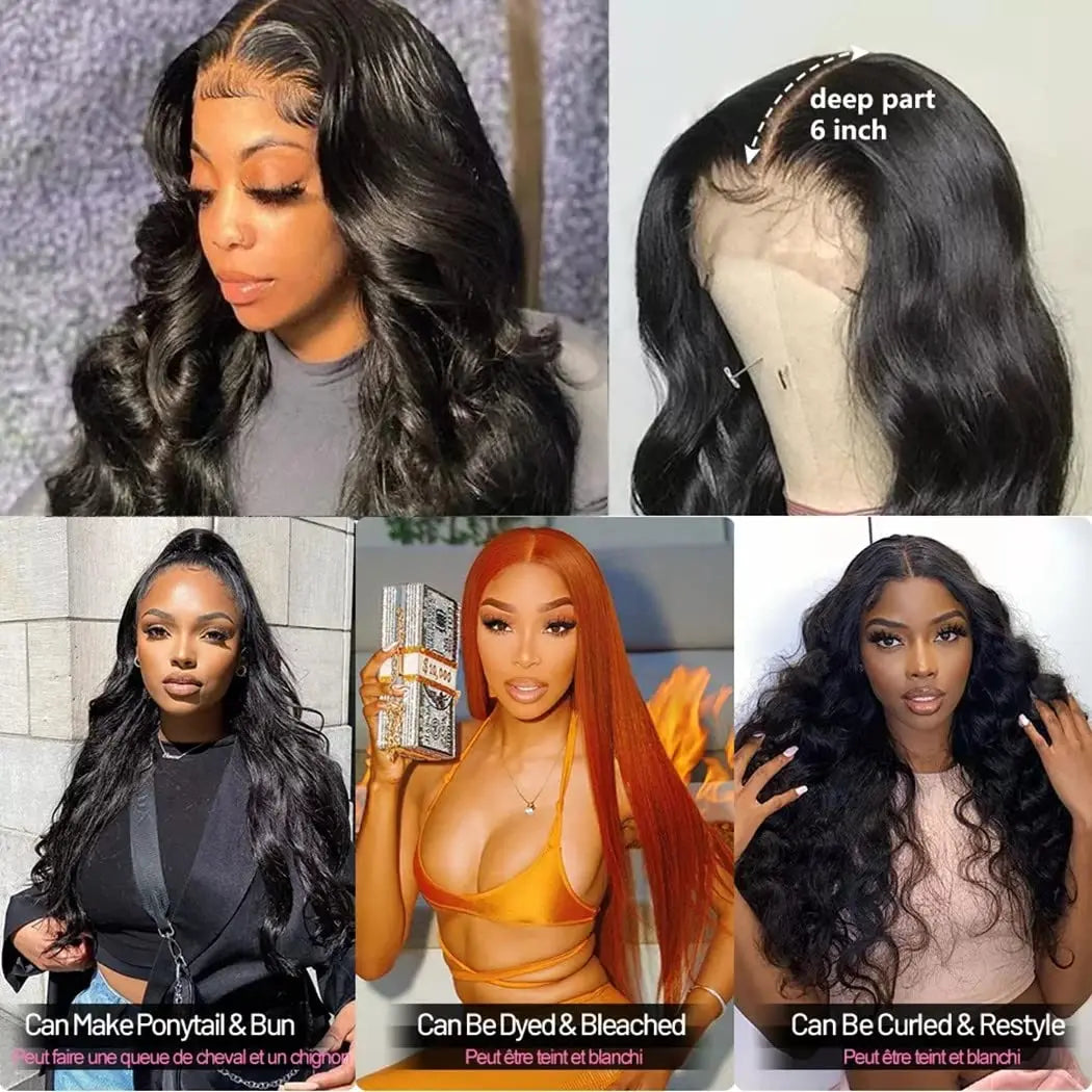 Body Wave Human Hair Lace Frontal Wigs 13x4 13x6 Transparent Lace Front Wig For Women 6x4 5x5 Glueless Wig Human Hair