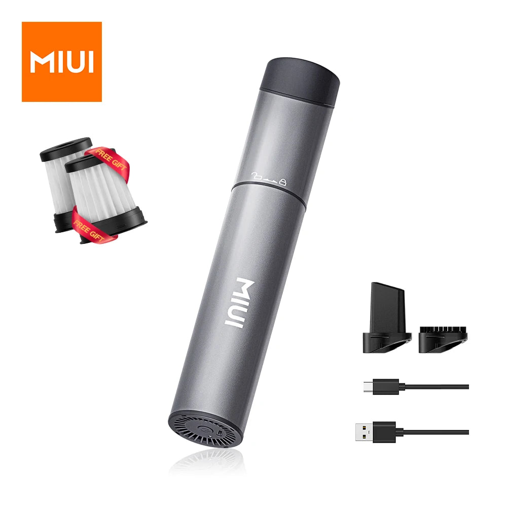 MIUI Cordless Laptop Vacuum Cleaner Portable USB Rechargeable Car Vacuum 2-Suction Power Mini & Cool Model-X（Aluminum Alloy） Space Gray - IHavePaws