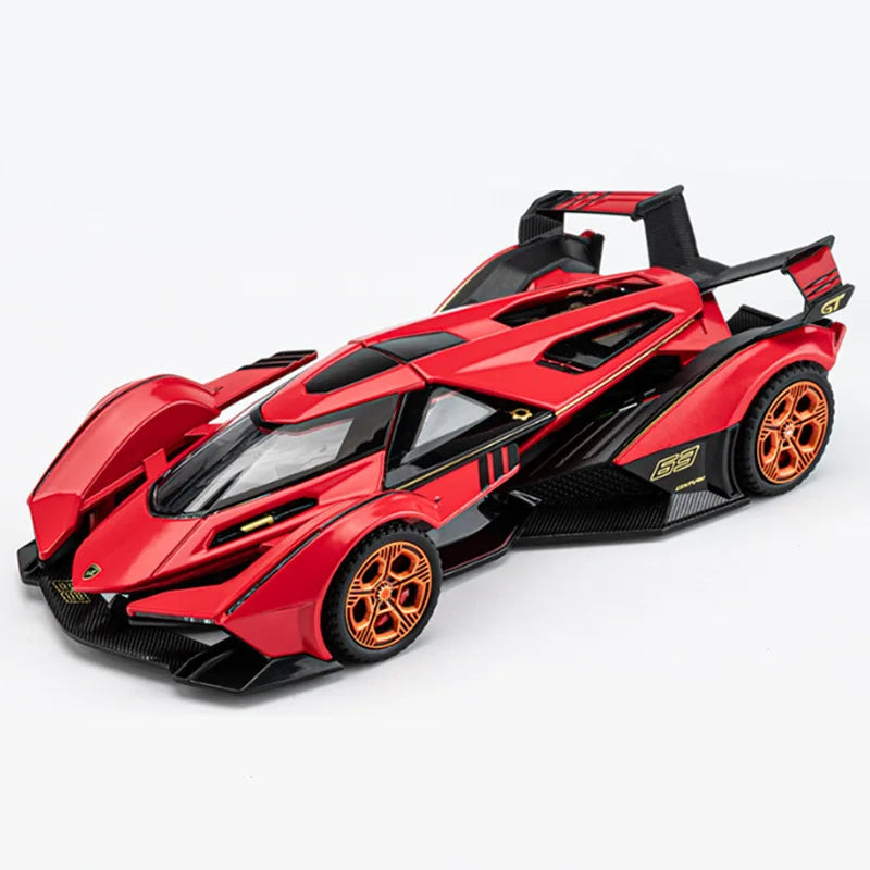 1:32 V12 Vision GT Gran Turismo Alloy Concept Sports Car Model Diecasts Racing Car Vehicles Model Sound and Light Kids Toys Gift Red - IHavePaws
