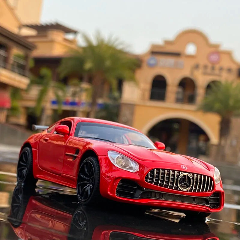 1/32 Benz-GT GTR Alloy Racing Car Model Diecast Metal Sports Car Model High Simulation Sound and Light Collection Kids Toy Gift - IHavePaws