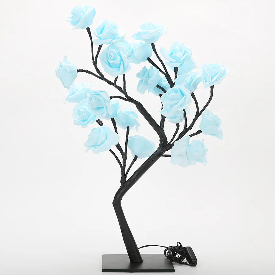 Rose Tree Lamp - Transform Your Home into a Haven of Romance Blue rose - IHavePaws