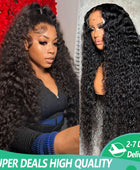 180 Density Curly 13x4 13x6 Lace Frontal Human Hair Wigs 30 36 inch Loose Deep Wave Lace Frontal Wigs For Black Women