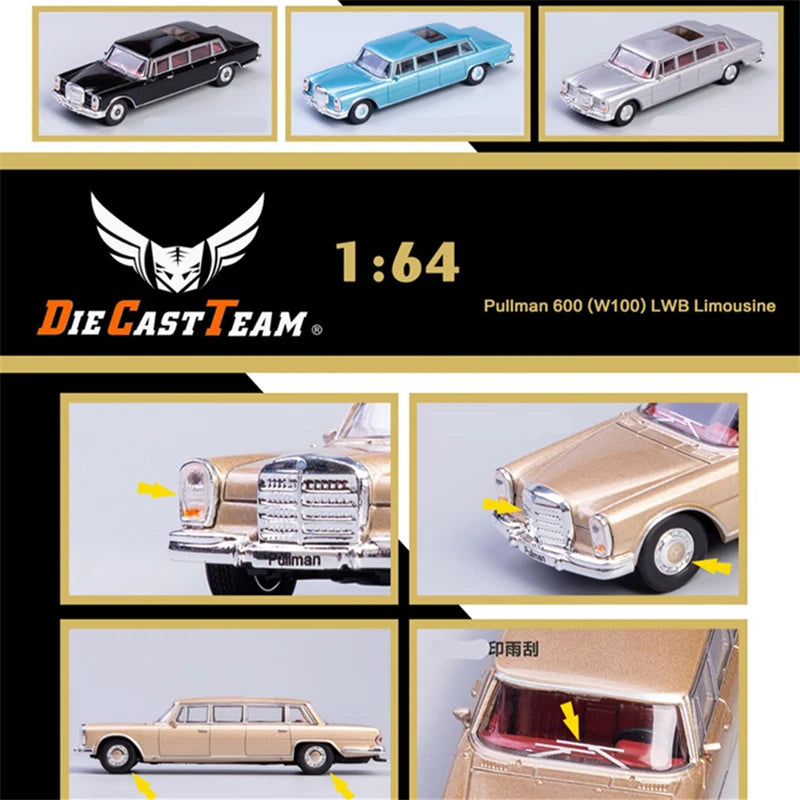 1/64 Classic Old Car Pullman Alloy Car Model Diecasts Metal Retro Vehicles Car Model High Simulation Collection With Retail Box - IHavePaws