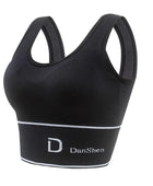 D-Shaped Underwear Women's bra Seamless Deep U-Shaped Back-Shaping Tube Top Yoga Sports Bra Without Steel Ring All-Match Base Black / One Size (38-60kg) - IHavePaws