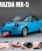 1:32 MAZDA MX-5 Alloy Sports Car Model Diecast Metal Toy Car Vehicle Model High Simulation Sound and Light Collection Kids Gifts Blue - IHavePaws