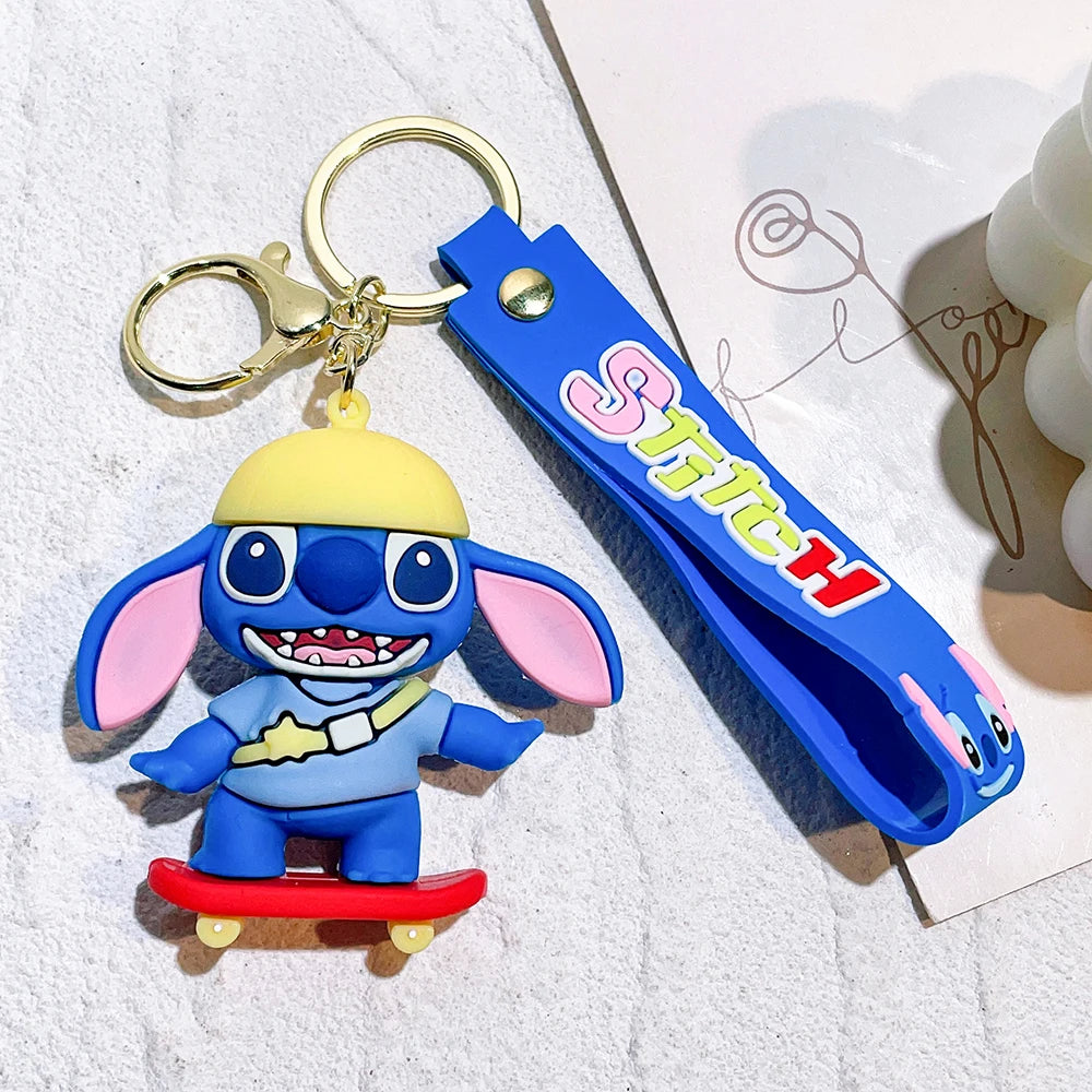 Anime Lilo and Stitch Cartoon Anime Pendant Pvc Keychain Holder Car Keyring Mobile Phone Bag Hanging Jewelry Kids Gifts 6 - ihavepaws.com