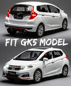1/28 HONDA Fit GK5 Alloy Car Model Diecasts Metal Toy Sports Car Vehicles Model Simulation Sound and Light Collection Kids Gifts - IHavePaws