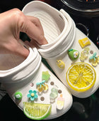 Fresh Lemon Charms for Croc Designer DIY Cute Hole Shoes Decaration Accessories for Crocs Clogs Kid Boy Women Girls Gifts C - IHavePaws