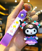 Sanrio Anime Action Figure Keychain Bag Pendant Hello Kitty Melody Kuromi Cinnamoroll Doll Pendant Couple Car Key Chain Kid Gift SLO 26 - ihavepaws.com