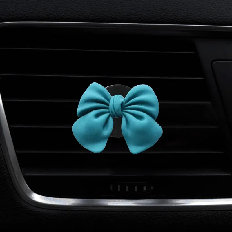 1pc Bow-knot Car Air Vent Freshener Perfume Clip Woman Car Art Air Conditioning Clip Car Interior Decoration Accessories Blue - IHavePaws