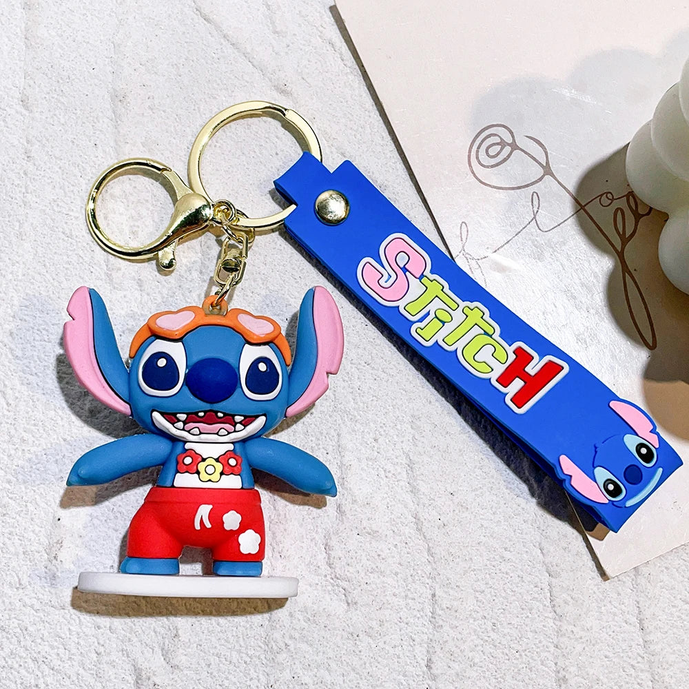 New Anime Disney Keychain Cartoon Mickey Mouse Minnie Lilo & Stitch Cute Doll Keyring Ornament Key Chain Pendant Kids Toys Gifts 38 - ihavepaws.com