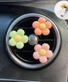 Cute Flower Perfume Clip Car Air Outlet Decor Interior Air Freshener Air Vent Colorful Flora Aromatherapy Decoration Accessories 3pcs mixed B - IHavePaws