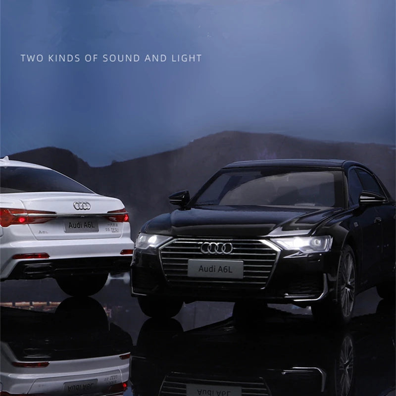 1/18 AUDI A6 Alloy Car Model Diecast & Toy Metal Vehicle Car Model Collection Sound and Light High Simulation Childrens Toy Gift - ihavepaws.com