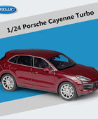 WELLY 1:24 Porsche Cayenne Turbo SUV Alloy Car Model Diecasts Metal Toy Vehicles Car Model Simulation Collection Childrens Gifts Red - IHavePaws