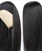 MYLOCKME Women's Headband Wig Human Hair Straight Glueless Brazilian Wigs For Black Women Remy Full Machine Made Fast Delivery