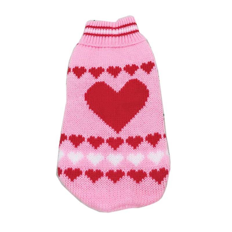 Adorable Cat Sweater: Cozy Winter Style for Your Feline Friend Pink Love / 6 - IHavePaws