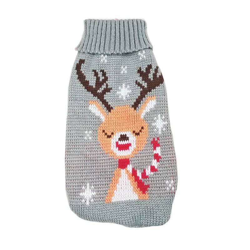 Adorable Cat Sweater: Cozy Winter Style for Your Feline Friend Red White Deer / 6 - IHavePaws