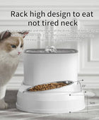Cat Oasis 2in1: Automatic 3L Water Fountain and Feeding Bowl - IHavePaws