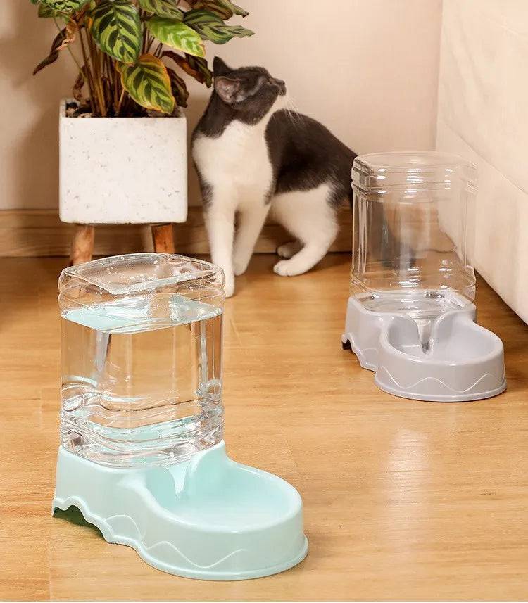 Cat Pet Automatic Feeder Drinking Bowl Large Capacity Dog 3.8L Combination Grain Storage Bucket Supplier Drinking Fountain / Blue - IHavePaws