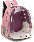 Cat Pet Carrier Backpack Transparent Capsule 40x16x34cm / Pink - IHavePaws