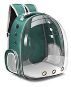 Cat Pet Carrier Backpack Transparent Capsule 40x16x34cm / Green - IHavePaws